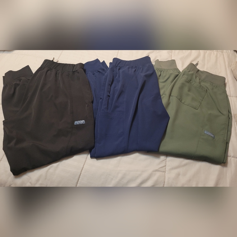 Medcouture Jogger Scrub Pants - Black, Blue, Green